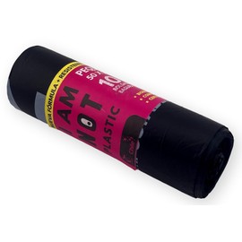 I Am Not Plastic PL147010 Small Garbage Bags, 10 Bags per Roll, Black; 50 x 70 cms (19.7" x 27.5"); Backyard Compostable; Plastic-free