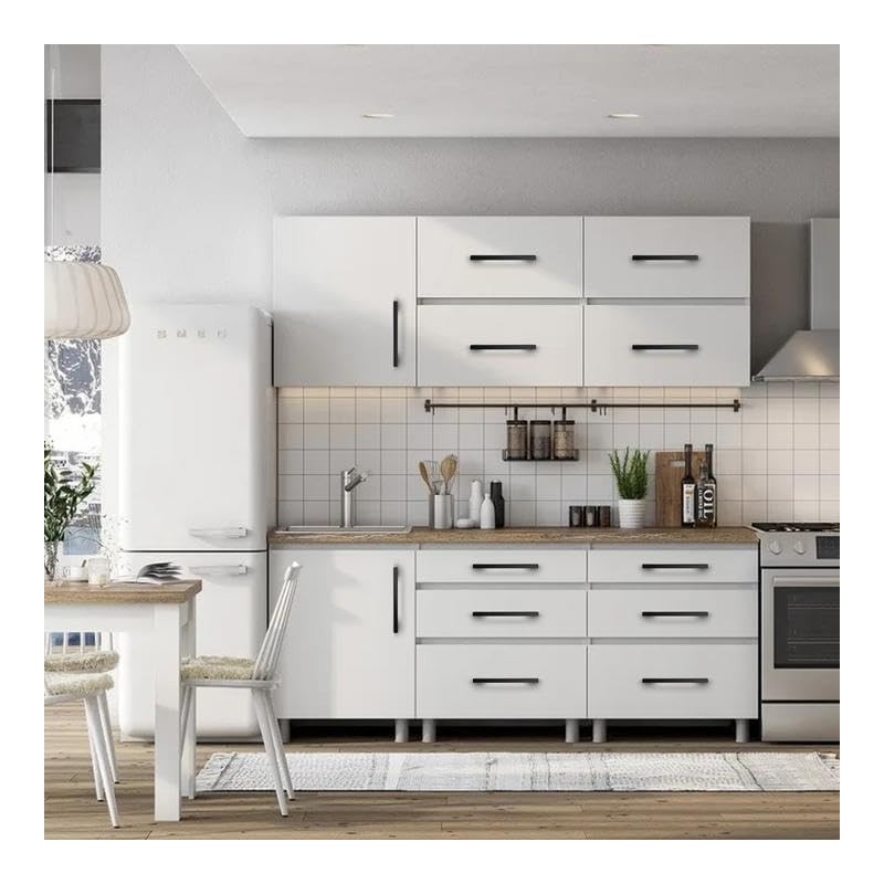 Probrico 10 Pack Matte Black Stainless Steel Modern Square Cabinet