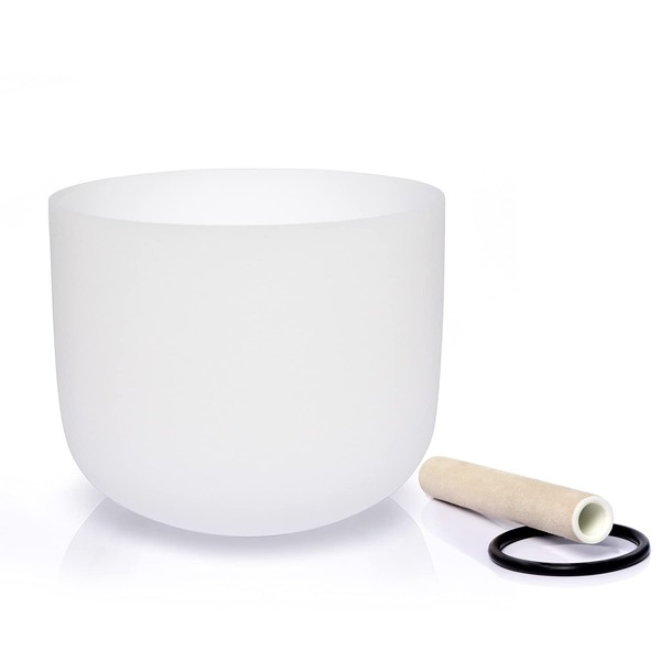 TERRITORY B Note Crown Chakra Quartz Frosted Crystal Singing Bowl