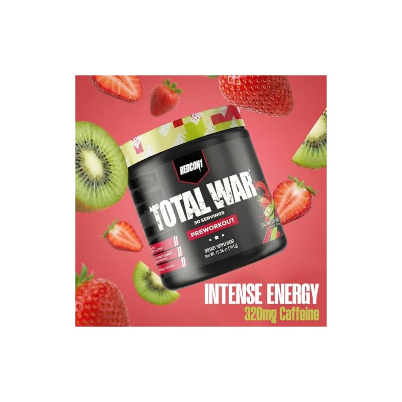 Redcon1 Total War Preworkout: Contiene 320 Mg de Cafe?na de