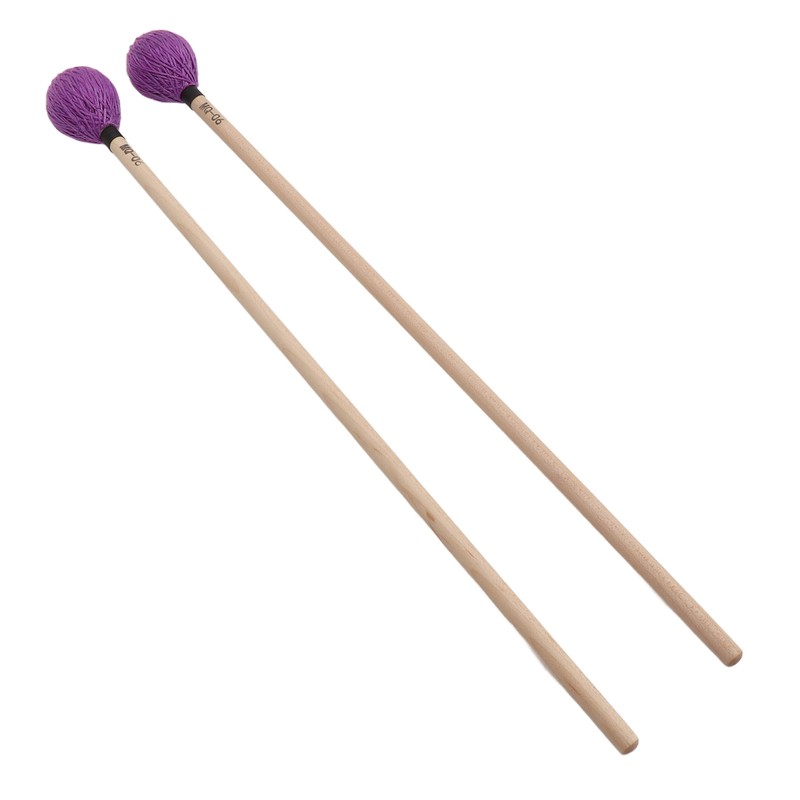 1 Pair Marimba Mallets Medium Hard Yarn Head with Maple