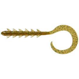 DAIWA Bass Worm Steese Hydro Curly 3.6" Cinnamon Green Flake Lure