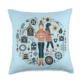 Hygge Time - Enjoying Simple Things in Life Throw Pillow