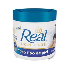 Real Crema para Todo Tipo de Piel, color Blanco/Azul, 400 g