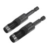 sourcing map 2pcs 10mm,12mm Leather Hollow Hole Punch 1/4" Hex