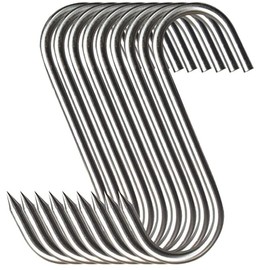 Meat Hook, Premium Stainless Steel Butcher Hook, Smoking Hook, Meat Processing for Hanging, Butchers, Smoking, Grilling, and Hang Dry (13cm)