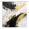 ZWSMZW Black White Abstract Shower Curtain Grey Brushstrokes Modern Oil