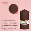 BOLSIUS 4 Maroon Pillar Candles - 3x6 Inches - Individually