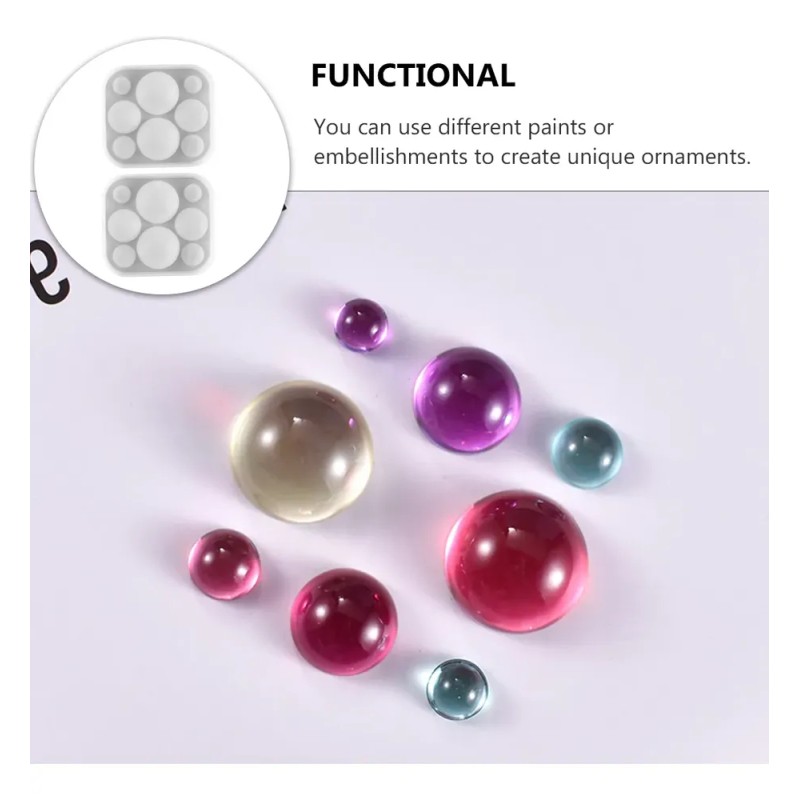 Moldes Epoxídicos De Cristal Diy, 2 Unidades, Minimoldes Par Blanco