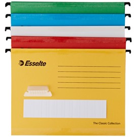Esselte Pendaflex A4 V Bottom Suspension Files with 4 Tab Divider Book - Blue (Box of 10) A4