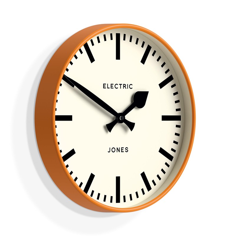 JONES CLOCKS® Tiger Wall Clock | Modern Round Station Clock