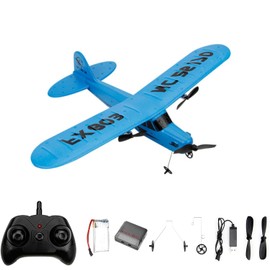 KALASU Remote Control Airplane with 4-Directional Maneuvering, 15-Minute Flight Time, Auto-Stabilization, and 2.4GHz Wind Resistance – Perfect for Kids and Hobbyists (Blue)