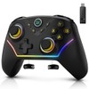 Multi-Platform Wireless Controller, PC Gaming Controller with 2.4G Adpater/Hall Joysticks/Hall