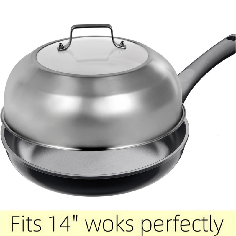 Stainless Steel Basting Cover for 14" Woks, 13.5" (13" Inner