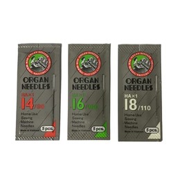 Organ Universal Heavy Duty Sewing Machine Needles, 15-Count Size 14, 16, 18