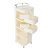 4-Tiers Kitchen Trolley Rack Rolling Storage Cart Fruit Vegetable Shelf