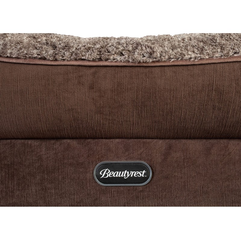 Beautyrest Ultra Plush Cuddler Dog Bed (Medium, Brown)