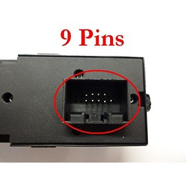 Chrome Window Regulator Switch 4-Door 9-Pin