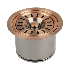 Kitchen Sink Copper Finish Garbage Disposal Flange Stopper, One Size Disposal Rim, Fit 3-1/2 Inch Standard Sink Drain Hole 2.85" Height