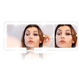 Espejo De Maquillaje De Visera De Coche Con 3 Modos Luz Led