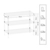 Aquiver 3-Tier Acrylic Shoe Rack - Modern Freestanding Shoe Storage