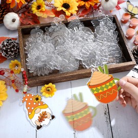 Yaomiao 30 Sets Fall Thanksgiving Suncatchers Art Kits DIY Turkey Squirrel Drawing Crafts Bulk Paint Your Own Window Ornaments for Boys Girls Home Class Birthday Autumn Party Favors Gifts
