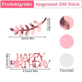 Pack of 200 Confetti Birthday Table Decoration Birthday Pink Confetti Birthday Decoration Happy Birthday Confetti Birthday Pink Decoration Birthday Party