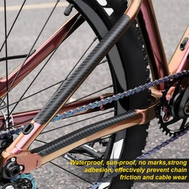 KEWUF Pack of 6 Bicycle Frame Protection Carbon Stickers, Bicycle Protective Film, Frame Protection Film, Bicycle Protection Paint Damage Frame Sticker, Protective Film Bicycle Frame for Bicycle
