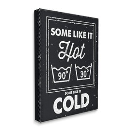 Stupell Industries Some Like It Hot Phrase Family Laundry Humor, Designed by Jennifer Pugh Canvas Wall Art, 16 x 20, White