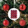ZANZER 24Pcs 40mm Shiny Silver Christmas Tree Balls, Shatterproof Plastic
