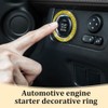 RGOAANC RGOAANC Crystal Rhinestone Car Engine Start Stop Decoration Ring,