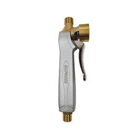 Soldering Iron Set - Blow Torch with Piezo Ignition - Gutter Soldering Set - Welding Torch - Aluminium Handle - with Thumb Pressure Tap and Rotating Hose Connection - Connection 3/8 E Left - EXPRESS