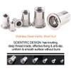 Keadic 205pcs 304 Stainless Steel Rivet Nut Assortment Set Flat