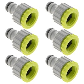 XPEX Pack of 6 2-in-1 Tap Adapter, 1/2 Inch / 3/4 Inch Garden Hose Connector, Plastic Hose Connector, Garden Screw Thread Tap Connector, Tap Adapter Garden Hose