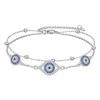S925 Sterling Silver Evil Eye Ankle Bracelet for Women Protection