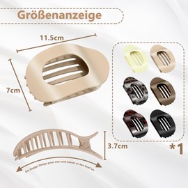 Alethron 6 Stück Flache Haarklammern für Damen, Klassisch Multifarben,Haarspange Mittelgroß Flach Damen Haare,Starker Halt Seitliche Haarklammern,Starkem Halt für Dickes & Dünnes Haar