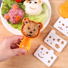Animal Rice Ball Mold for Kids, Cute Onigiri Sushi Rice Shaper Mold for Lunch Bento Box Accessories