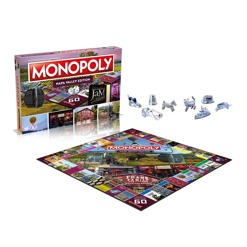 Monopoly Board Game - Napa Valley Edition: 2-6 Players Family