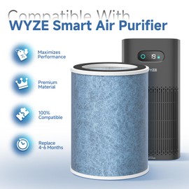 2 Pack H13 True HEPA Filter Replacement Compatible with WYZE Smart Air Purifier, 4-in-1 High-Efficiency Air Filter, Special Filter, 2 Pack