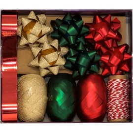 Design By Violet Traditional Wrap Bow and Ribbon Set Xmas Present Birthday