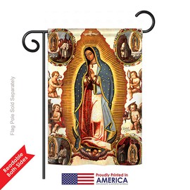 Breeze Decor G153057-BO Our Lady of Guadalupe Inspirational Faith & Religious Decorative Vertical Garden Flag, 13"x 18.5", Multi-Color