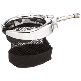 Kuryakyn 1422 Motorcycle Handlebar Accessory: Drink/Cup Holder with Mesh Basket, Universal Fit for Motorcycles with 1" Diameter Bars, Chrome