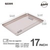 Bakeley 0.8mm 17-Inch Half Sheet Baking Pans,0.8mm Durable Non-Stick Carbon