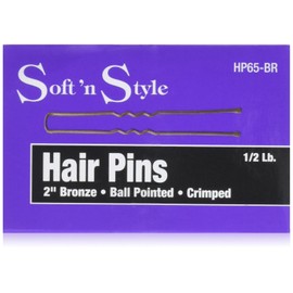 Burmax Soft 'N Style Hair Pins, Bronze (HP65-BR)