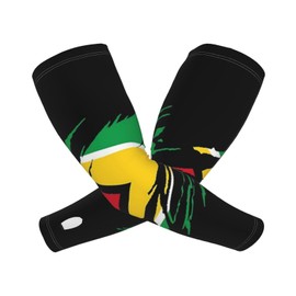 GDUUASB Cute Guyana Flag Sun Protection Arm Sleeves Guyanese Cooling Arm Sleeves Cover for Men Women Running Golf Cycling
