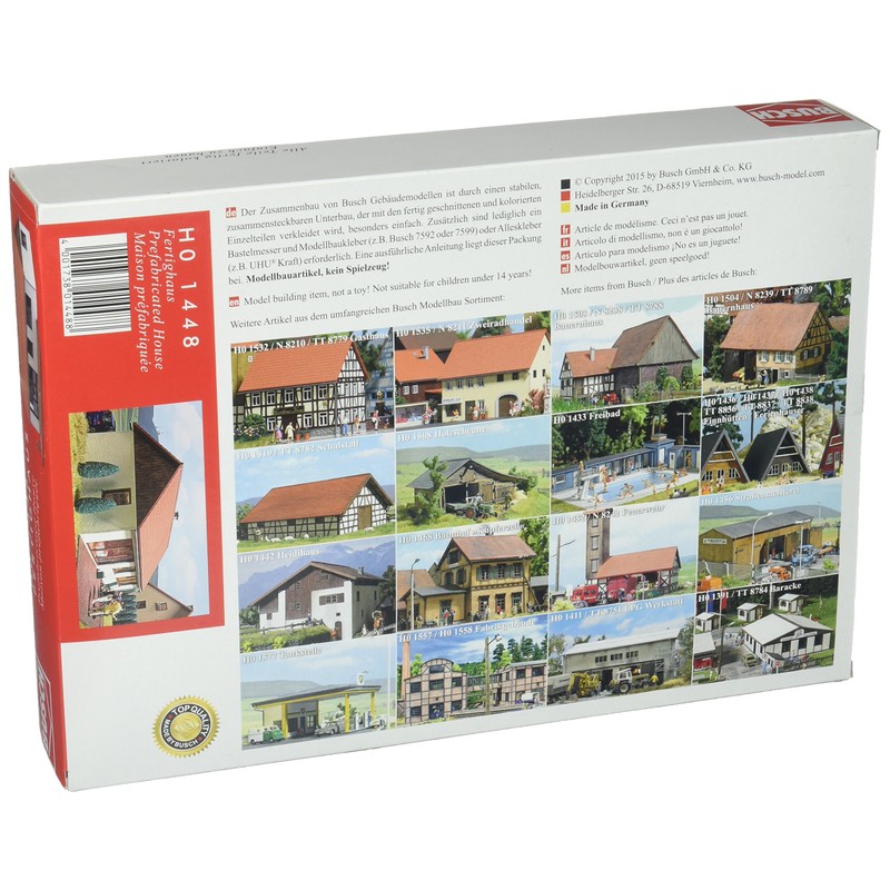 Busch 1448 Prefabricated House HO Structure Scale Model