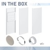 Flamorrow Dryer Vent Window Kit, 4" Window Vent Kit with