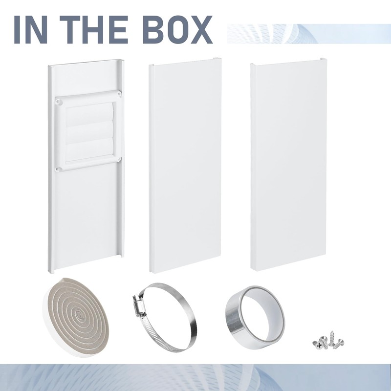 Flamorrow Dryer Vent Window Kit, 4" Window Vent Kit with