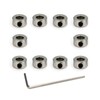 Zeberoxyz 10pcs/Pack Silver 5mm Shaft Locking Collar T5 Thread Locking