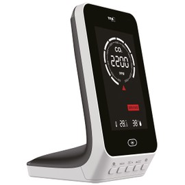 TFA Dostmann AIRCO2NTROL UP CO2 Meter, 31.5010.02, Air Quality Monitor, NDIR Dual Beam Sensor, Alarm Function for CO2 Concentration, Room Climate Monitoring, White